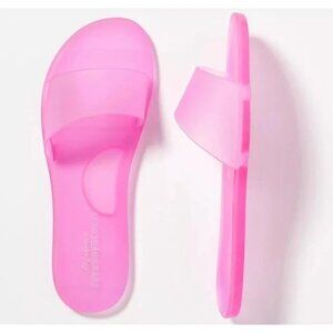 Anthropologie Matisse Jelly Slides Sandals Pink Size 9 Beach Pool Vacation